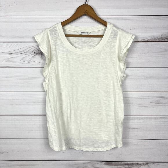 Liverpool Womens Crew Neck Shirt‎ Pullover Top Ivory Size Small - Picture 1 of 7